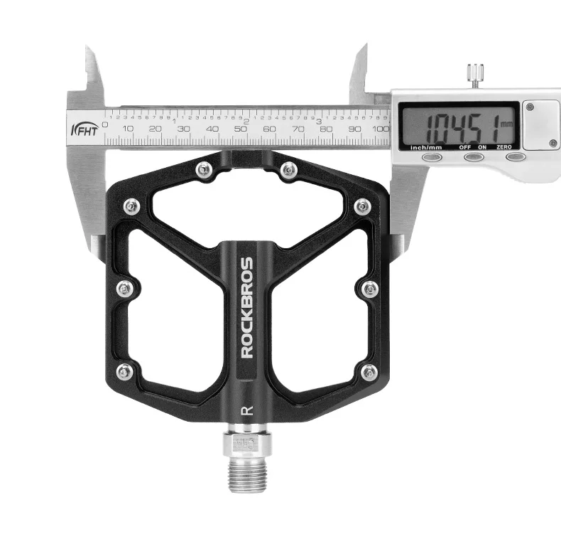 ROCKBROS Bike Pedale Aluminium Legierung Anti-slip Fahrrad Pedale Ultraleicht Versiegelt Lager einteiliges MTB Road Berg Radfahren pedal – Detail 4