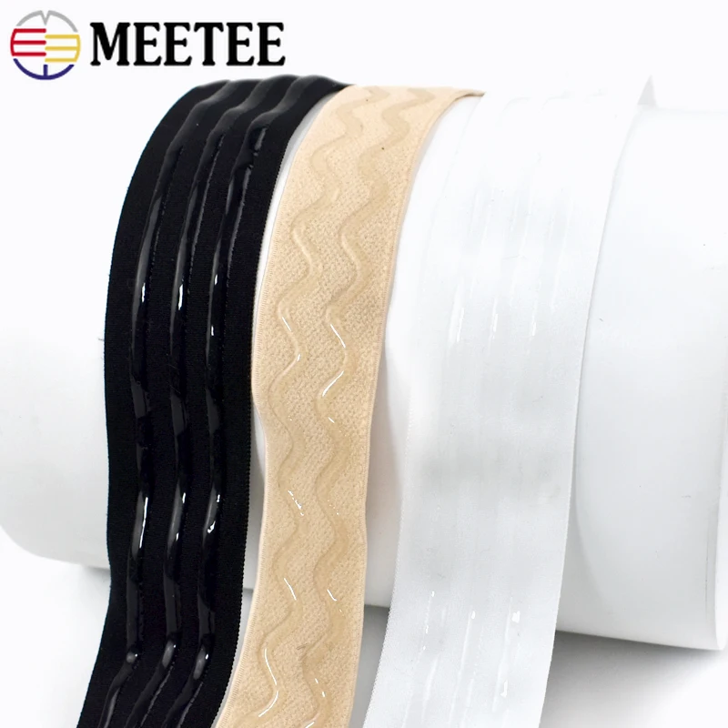 

1-10M 25/30mm Underwear Elastic Band Bra Waist Non-Slip Silicone Rubber Bands Strap Clothes Stretch Tape DIY Sewing Accessory