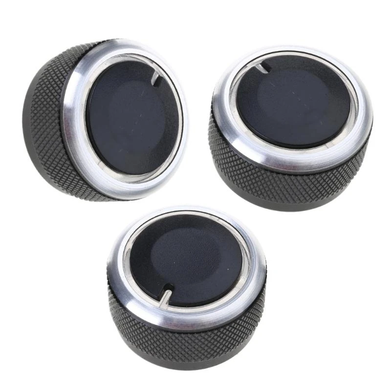  3pcs Knobs Control Switch Knob Button for 2005-2015 Replacement Air Conditioner HVAC Heater Blower Fan Control Button
