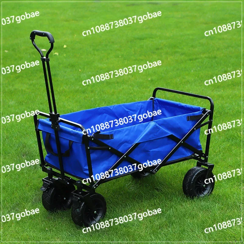 New Small and Light Travel Easy Folding Cart, Hand-pulled Camper with Table Board, Portable Handling Camper