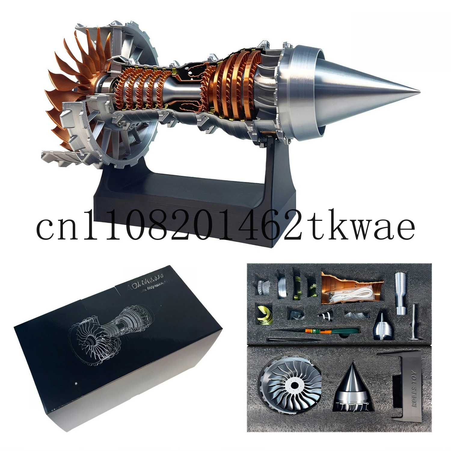 Aero Engine Model Can Start Aircraft Turbine Engine Assembly Toy Ornament Children's Birthday Gift