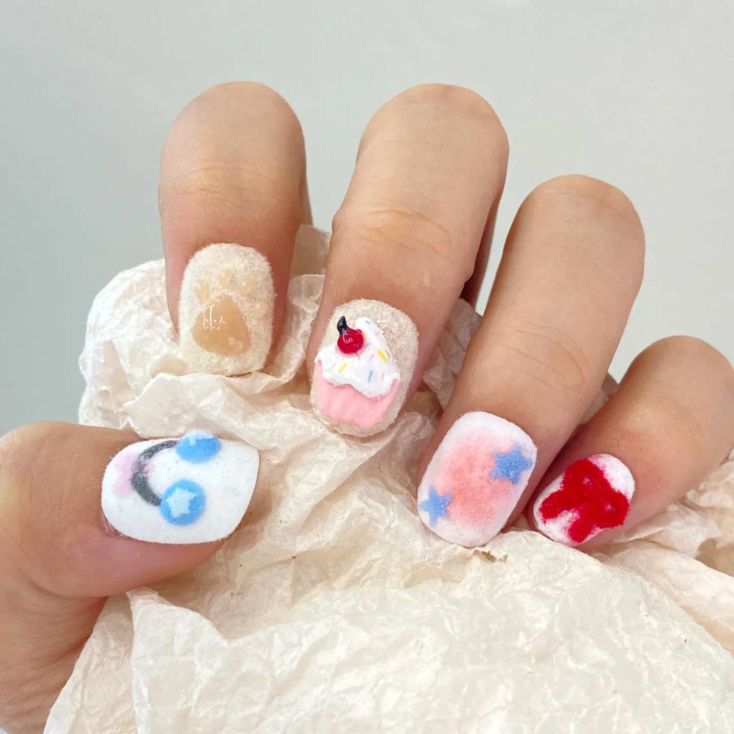 TSZS 2025 12 colori caramelle colore polvere di velluto per unghie inverno carino INS blu rosa velluto polvere per unghie salone di arte del chiodo fai da te