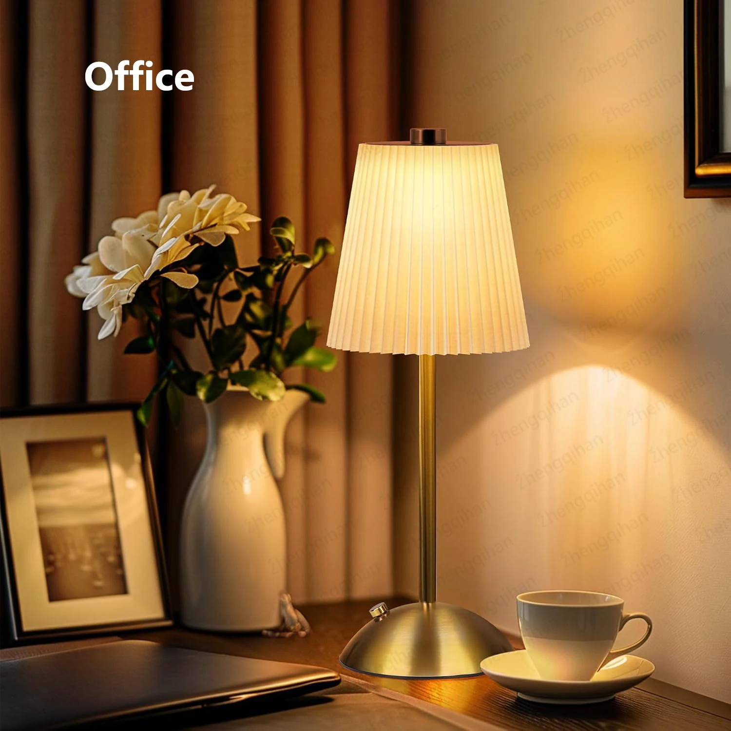 LED Table Lamp Touch Sensor Rechargeable Desktop Night Light Wireless Reading Lamp For Restaurant Hotel Bar Bedroom Decor Light