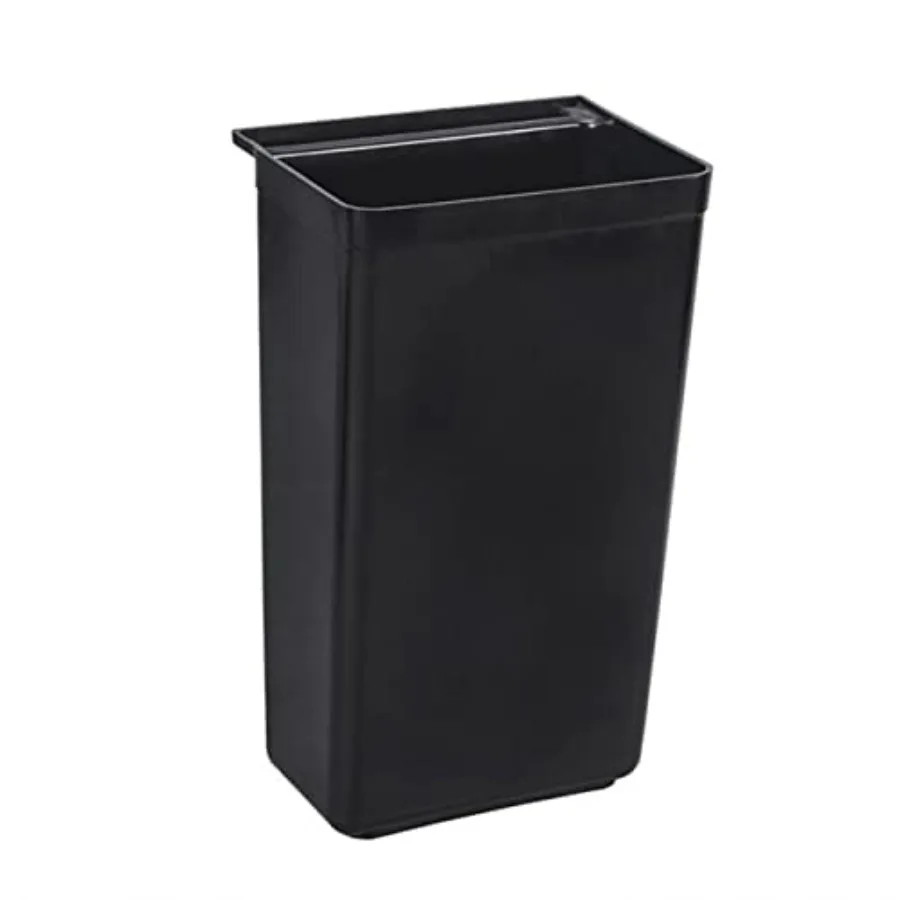 

- Refuse Bin for Utility/Bussing Cart 13" x 9-1/14" x 22" Black Color- Wastebasket Trash Can Plastic Restaurant Tub Fits Rollin