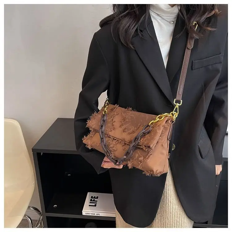 JIAERDI Vintage Y2k Bags Women 2023 New Summer Hot Girls Fairycore Grunge Handbags Ladies Harajuku Casual Brown Messenger Bags