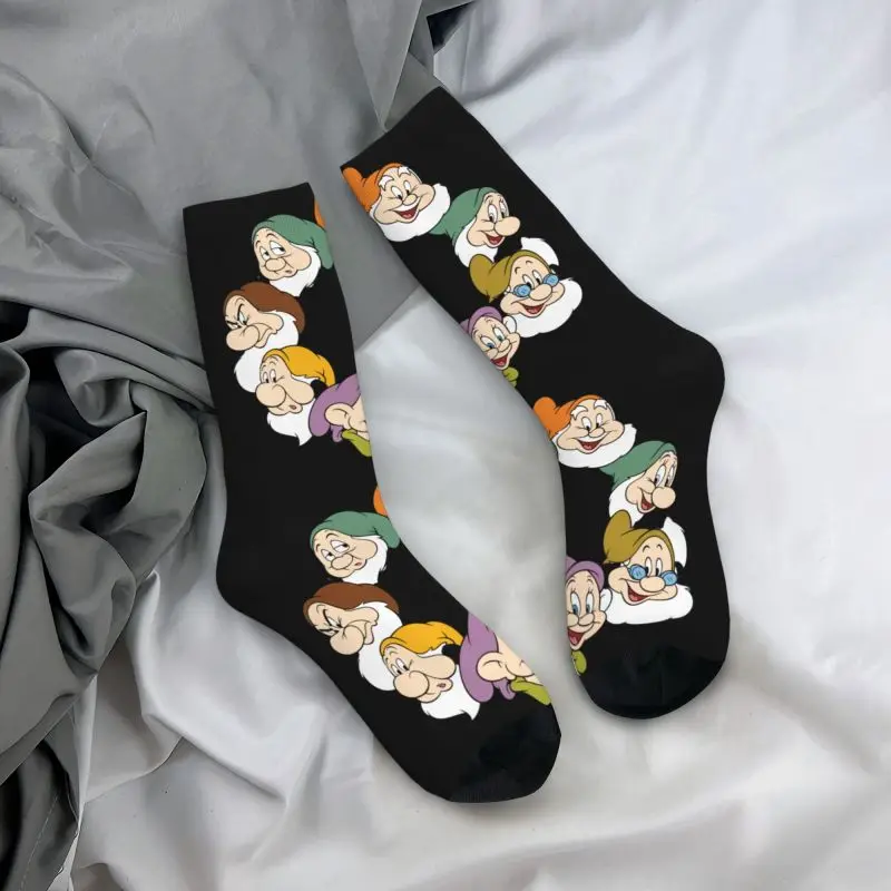 Custom Snow White And The Seven Dwarfs Dress Socks Mens Womens Warm Fashion Crew Socks