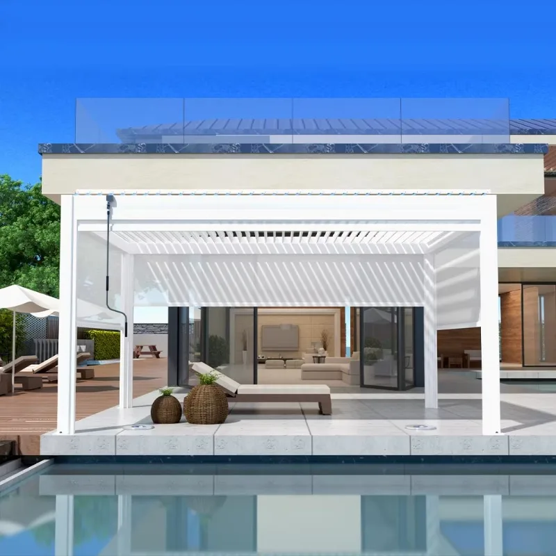 Customized Modern Garden Outdoor Aluminum Louvered Pergola Pavilion Gazebo Pergole Pergula Pergola
