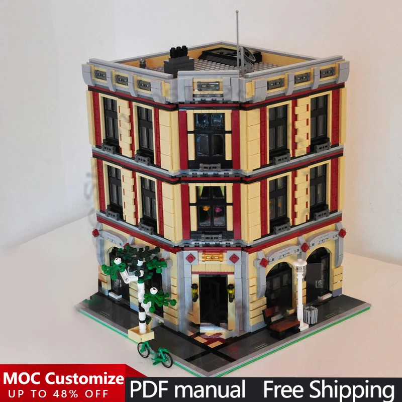 4547 PCS Building Brick Modular Wine and Flower Shop MOC Customize Modular Building Block Popular Model DIY Assembly Toy Gift