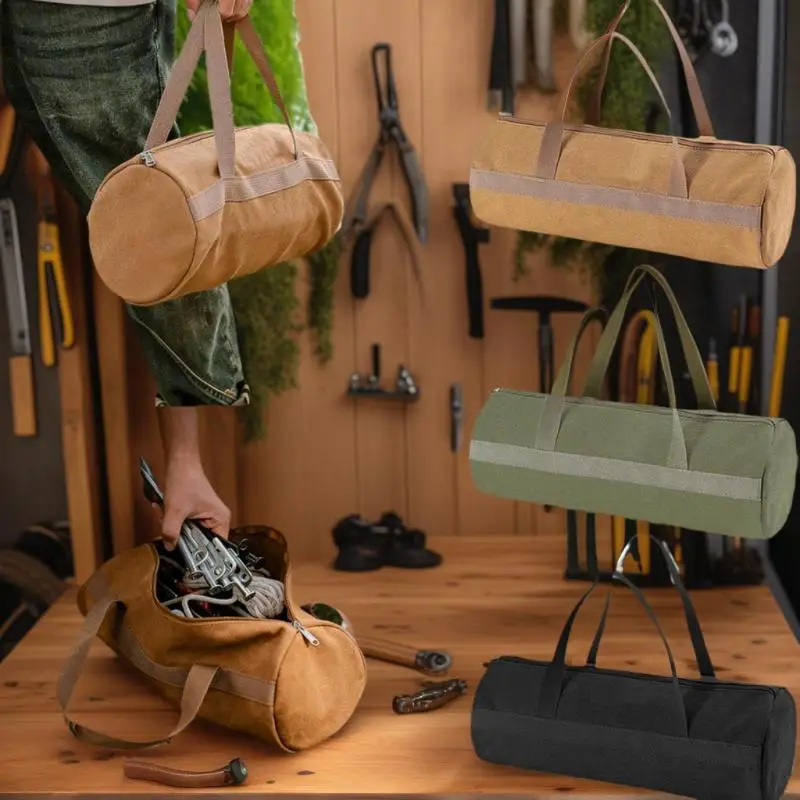 New Thickened Cowhide Electrician Woodworking Bag Strong Wear-resistant Tool Kit Auto Repair Multifunctional Handbag Storage Bag