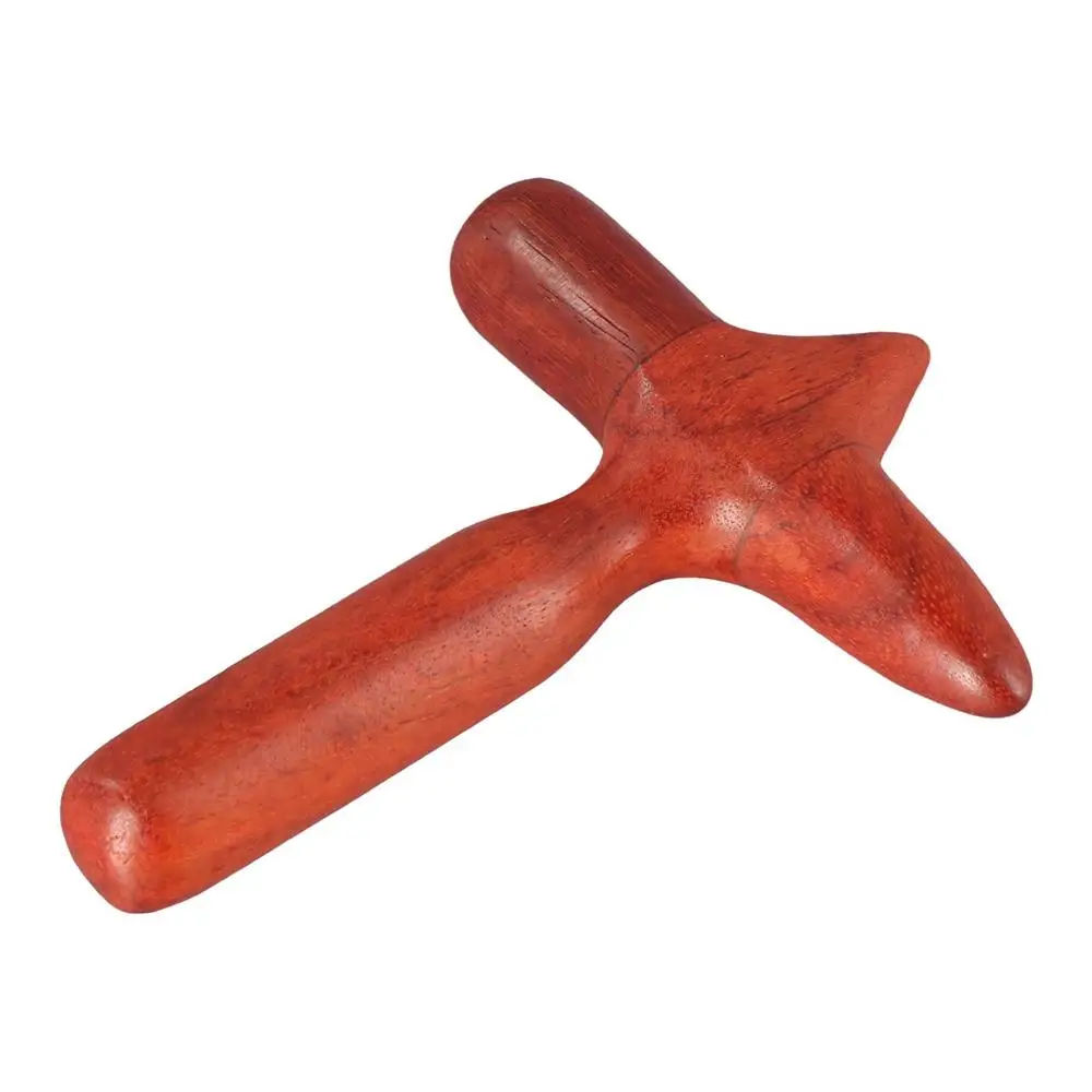 Sandalwood Cross Hammer Trigger Point Muscle Relaxation Acupuncture Acupoint Stick Wooden Soreness Relief Gua Sha Travel