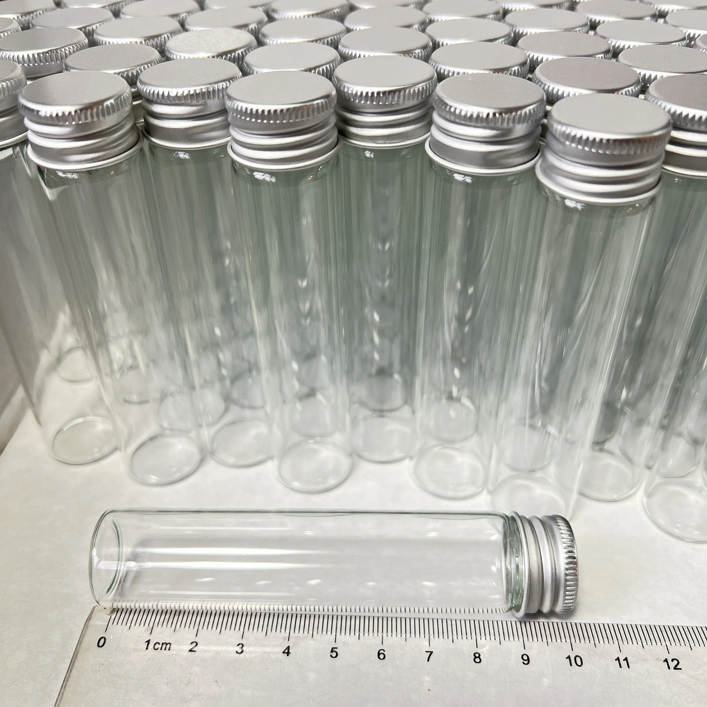 28/50 PCS 25ml Clear Glass Bottles with Lids 13×22×100mm Tiny Decorative Jars DIY Crafts Mini Test Tube Transparent Vials