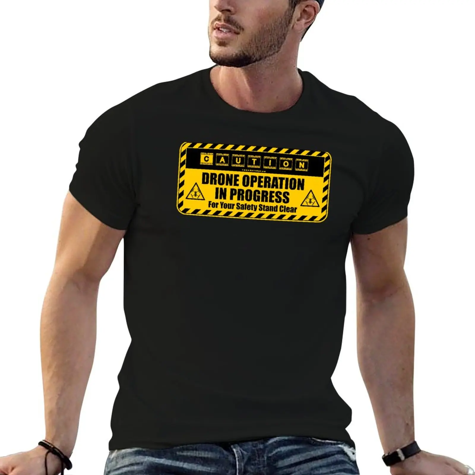 Caution - Drone Operation in Progress, the best photographer gifts idea T-Shirt Basic Tee Shirt for Everyday Outfit