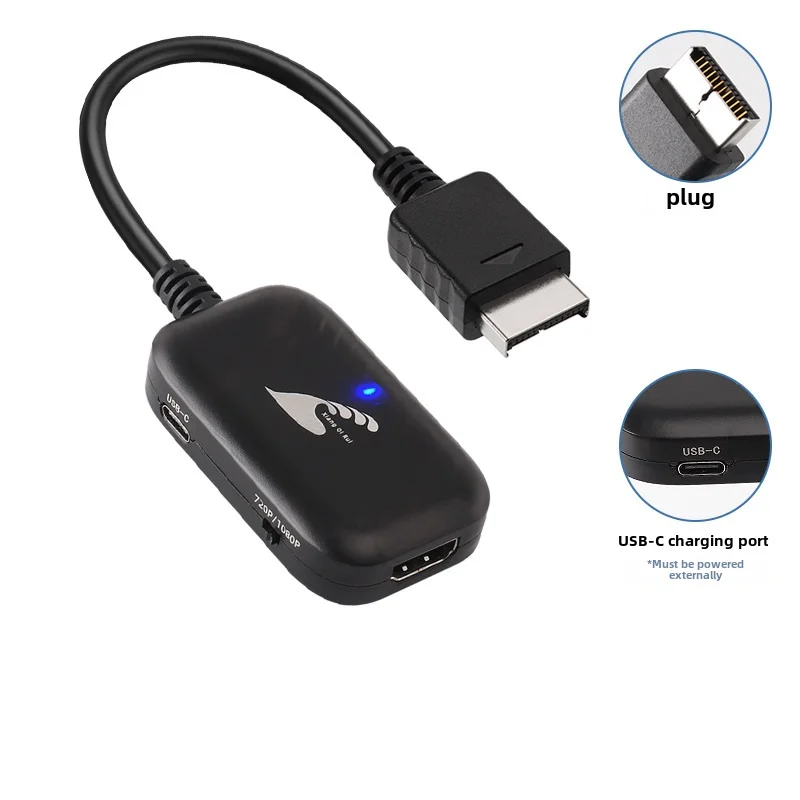 Kabel Voor Ps2 Naar Hdmi-Compatibale Audio Video Converter Adapter Ondersteuning Voor Ps Ps1/2/ Display Modi Voor Hdtv Pc Hd 720P/1080P