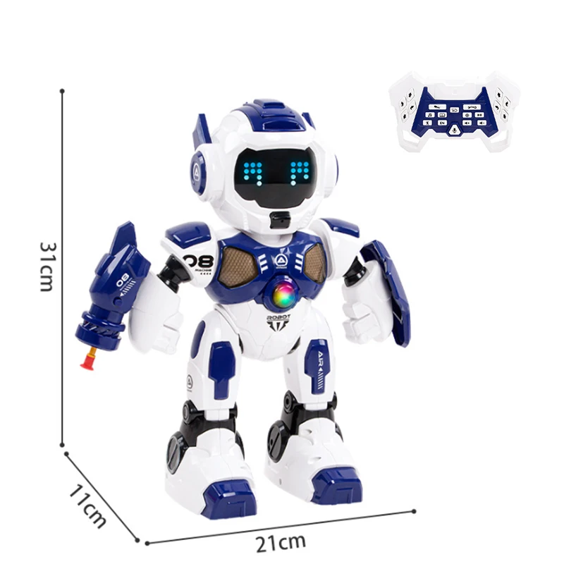 

New RC Robot Electronic Control Robot Programmable Soft Bullet Launch Touch Dancing Gesture Sensing RecordingToys for Kids