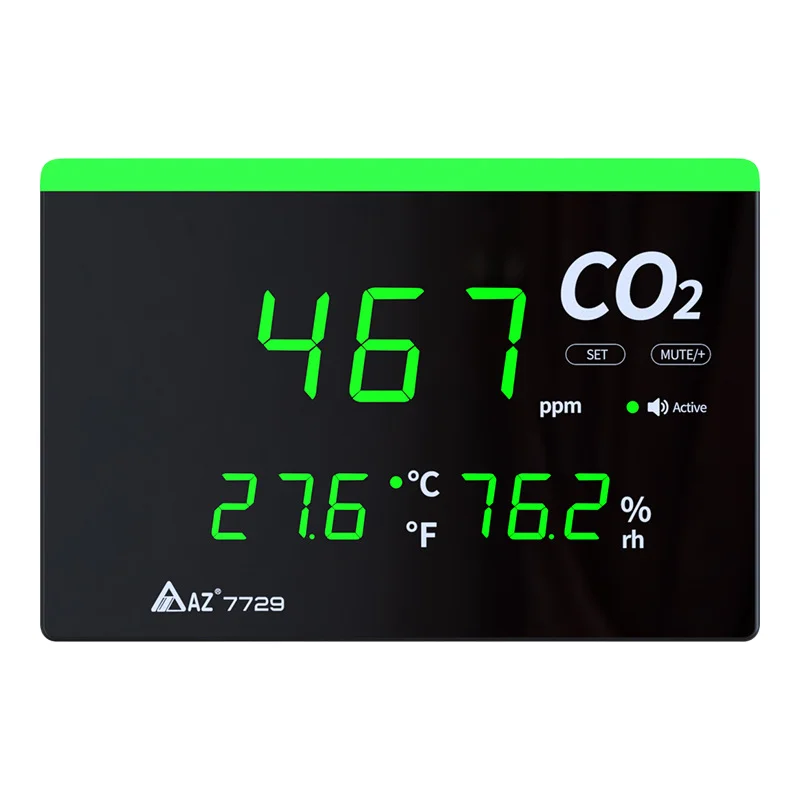 

AZ7729 Wall-mounted Desk Indoor Air Quality Carbon Dioxide Tester CO2 Temperature Humidity Meter