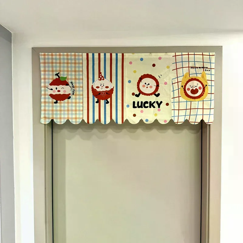 Animal Cartoon Door Curtain Self-adhesive Partition Curtains Without Perforations for Bedrooms Privacy, Living Rooms
