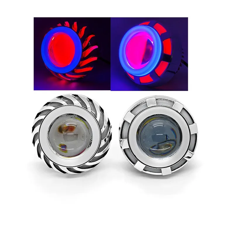 

Motorcycle Replacement Headlight 12V Round Spiral Demon Eye LED Spotlight Modified Work Light for General Motors Electric Car