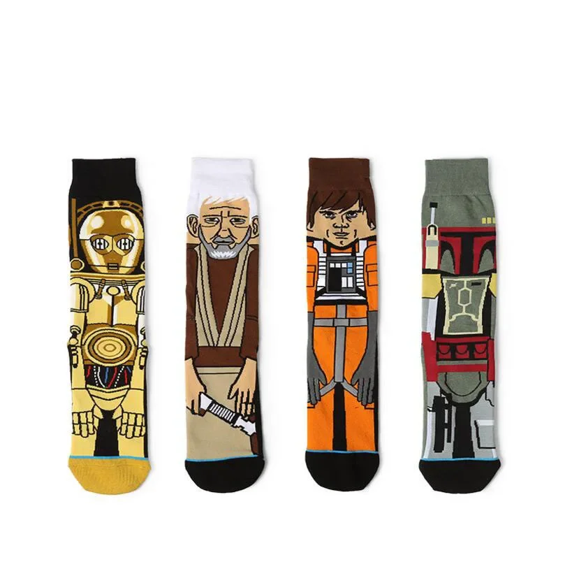 Action Toy Figures The Last Jedi Master Yoda Socks Street Cosplay Plush Comics Women Men The Force Awakens Socks Gift Toys