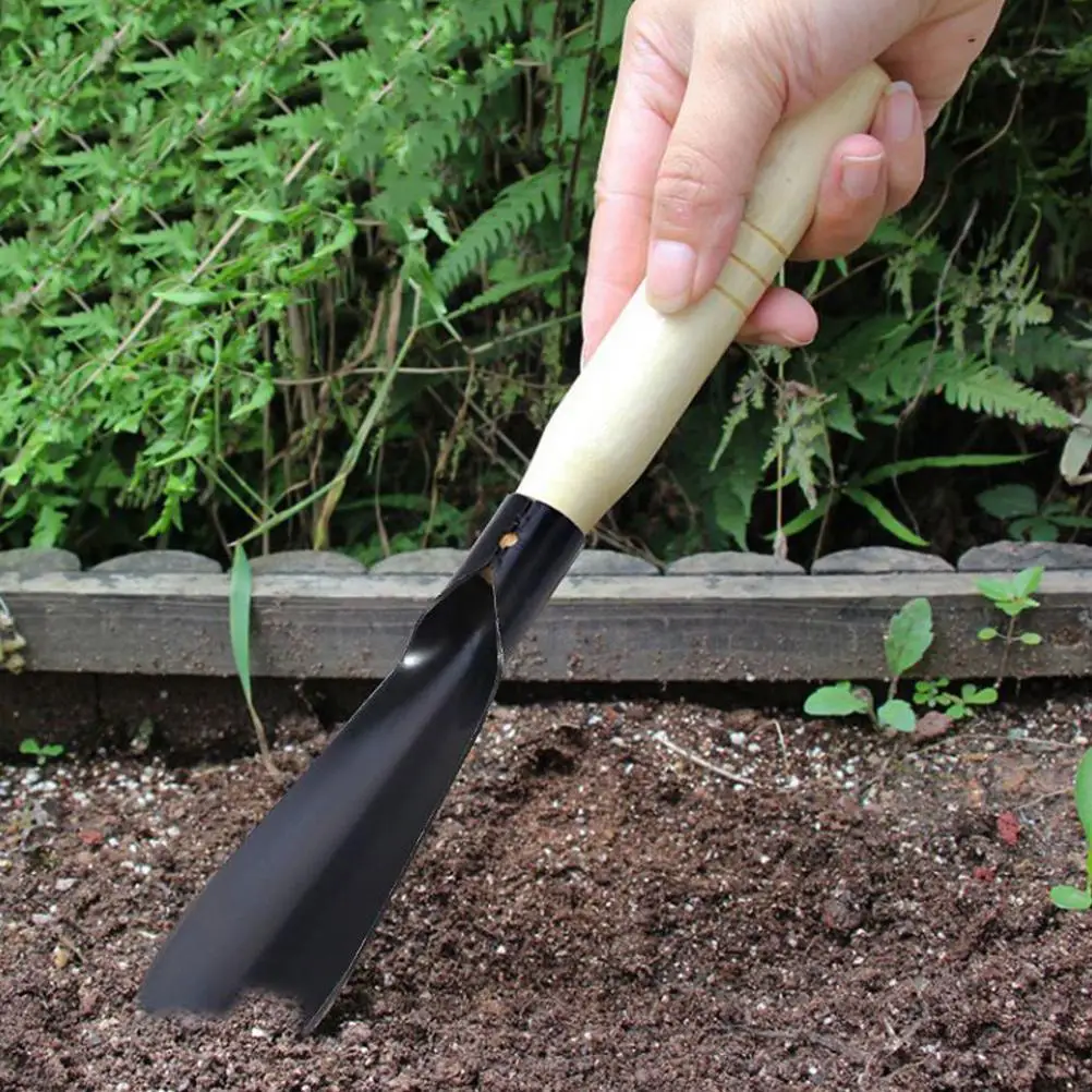 

2Pcs IronWoodenH le Shovel Trowel SmoothSurface DiggingPlanting GardenH Tools Lightweight Ergonomic GardeningSupplies