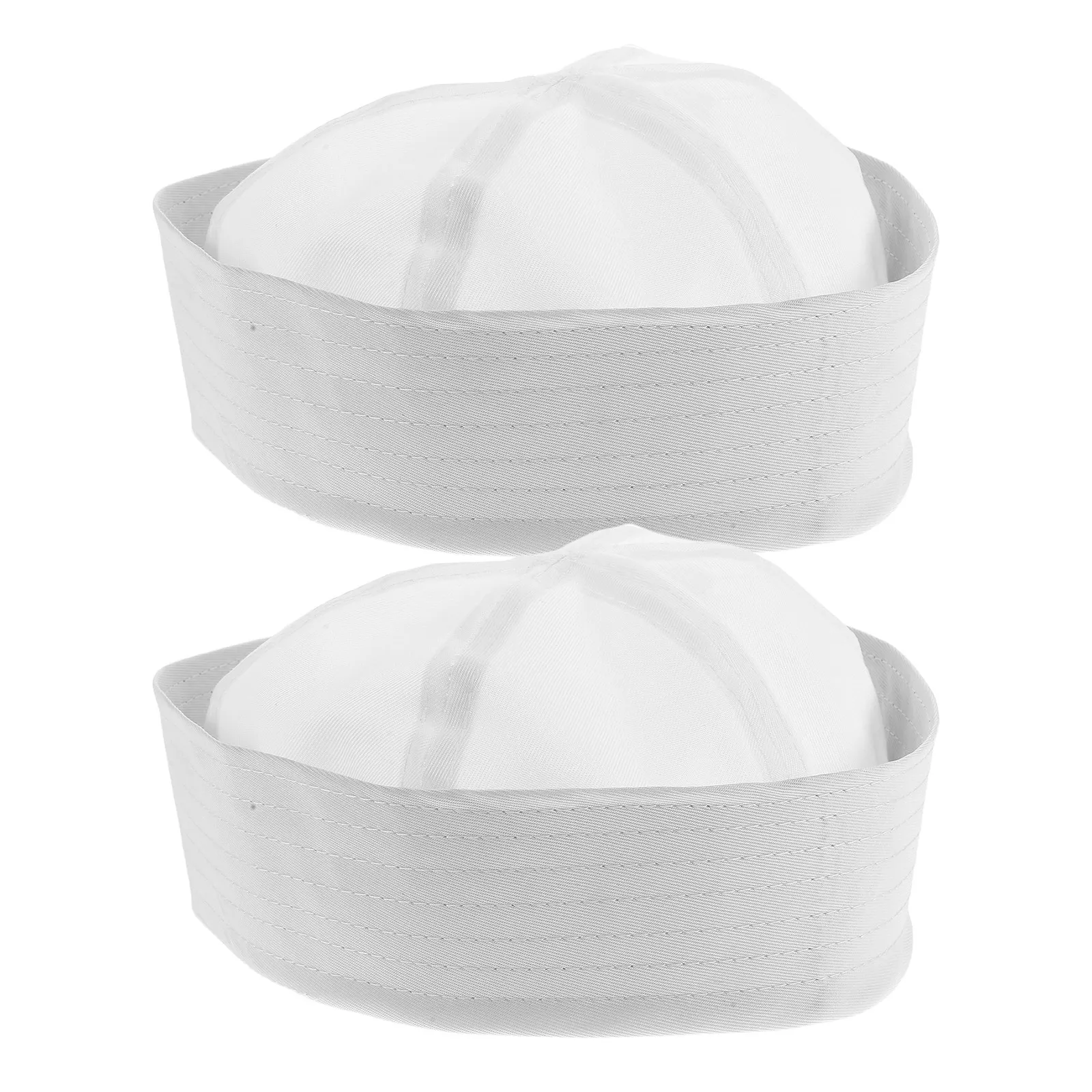 2Pcs Adult Sailor Hats White Nautical Costume Cap for Costume Party Role Play Sailor Captain Dress Up Cruise Theme Accessories