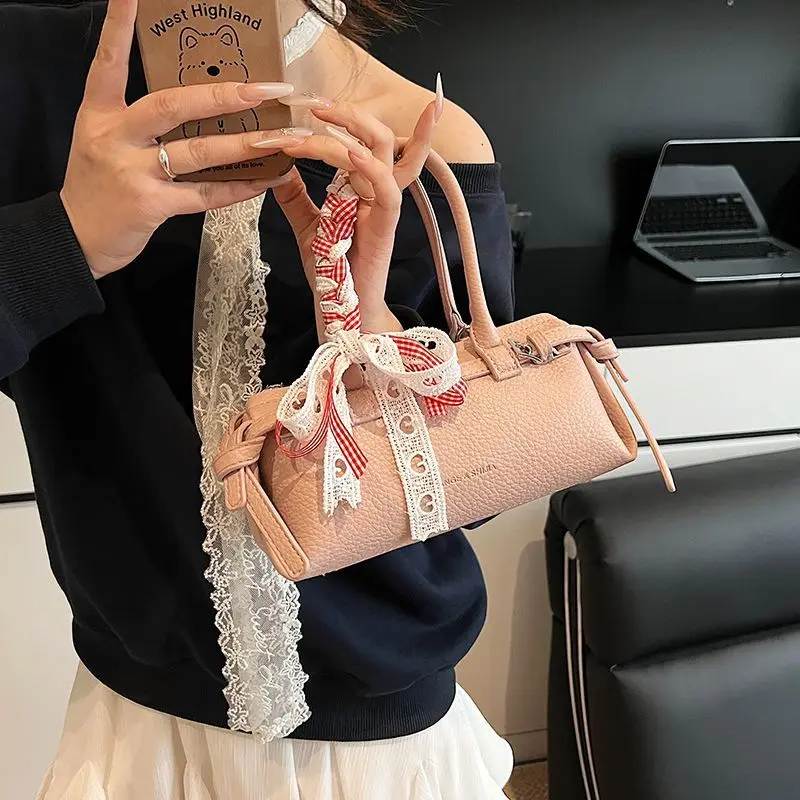 Light Luxury High-value Bow Silk Scarf Women's Bag New Explosion Exquisite Versatile Single Shoulder Portable Oblique Span Bag