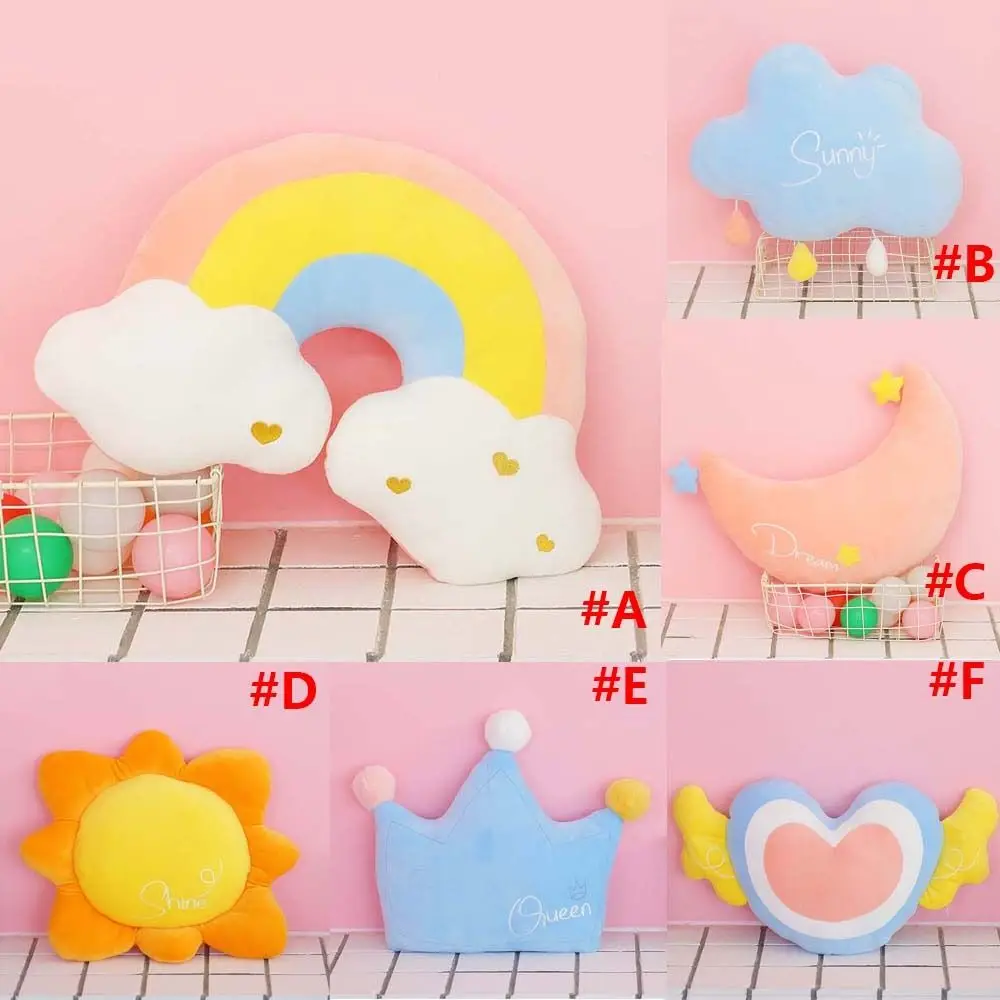 Toys Five-Pointed Star Heart Love Soft Toy Home Decoration Plush Doll Sun Throw Pillow Rainbow Plush Toy Cloud Plush Pillow