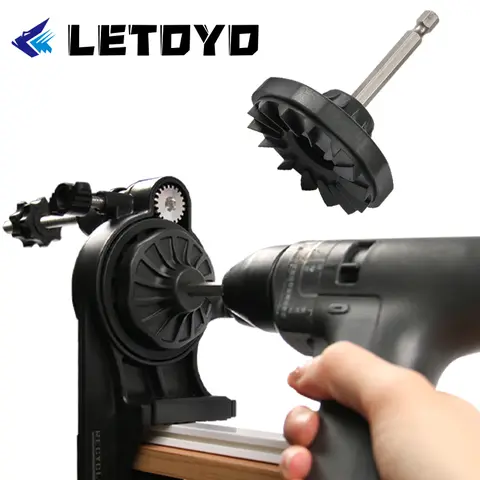 LETOYO 전기 낚시 라인 와인 더 스풀러 전기 드릴과 함께 사용 휴대용 릴 라인 스풀러 낚시 액세서리 도구