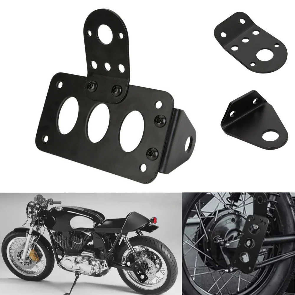 

7/8" 22mm Motorcycle License Plate Holder Metal License Bracket Tail Light Holder Universal Accessory Old School Bobber Chopper