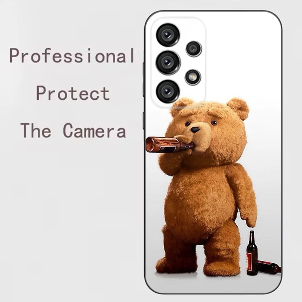 Cute T-Teds Bear   Phone Case For Samsung Galaxy A91,A80,A73,A72 ,A71,A53A52,A32 ,A31A22,A21s,A20,Black Cover