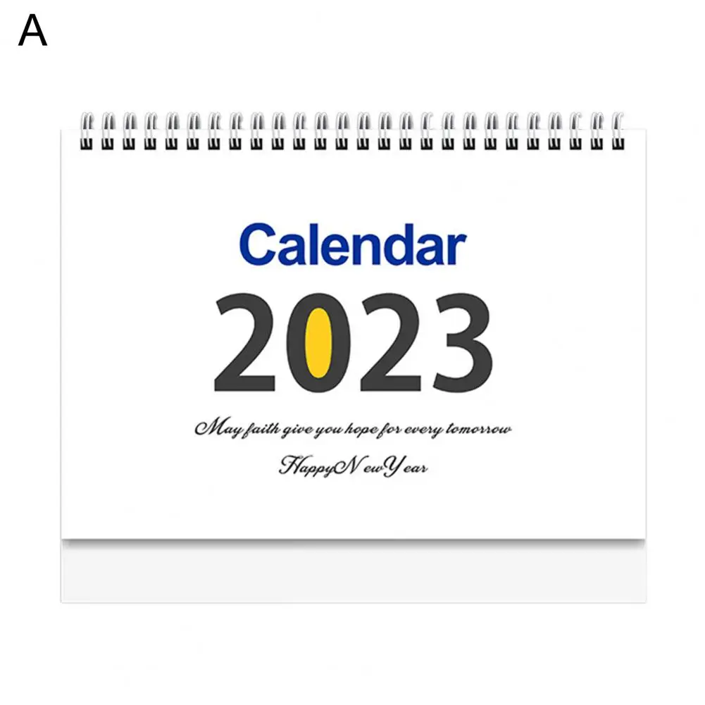 Clear Printed Practical 2022 2023 Standing Desktop Calendar School Supplies