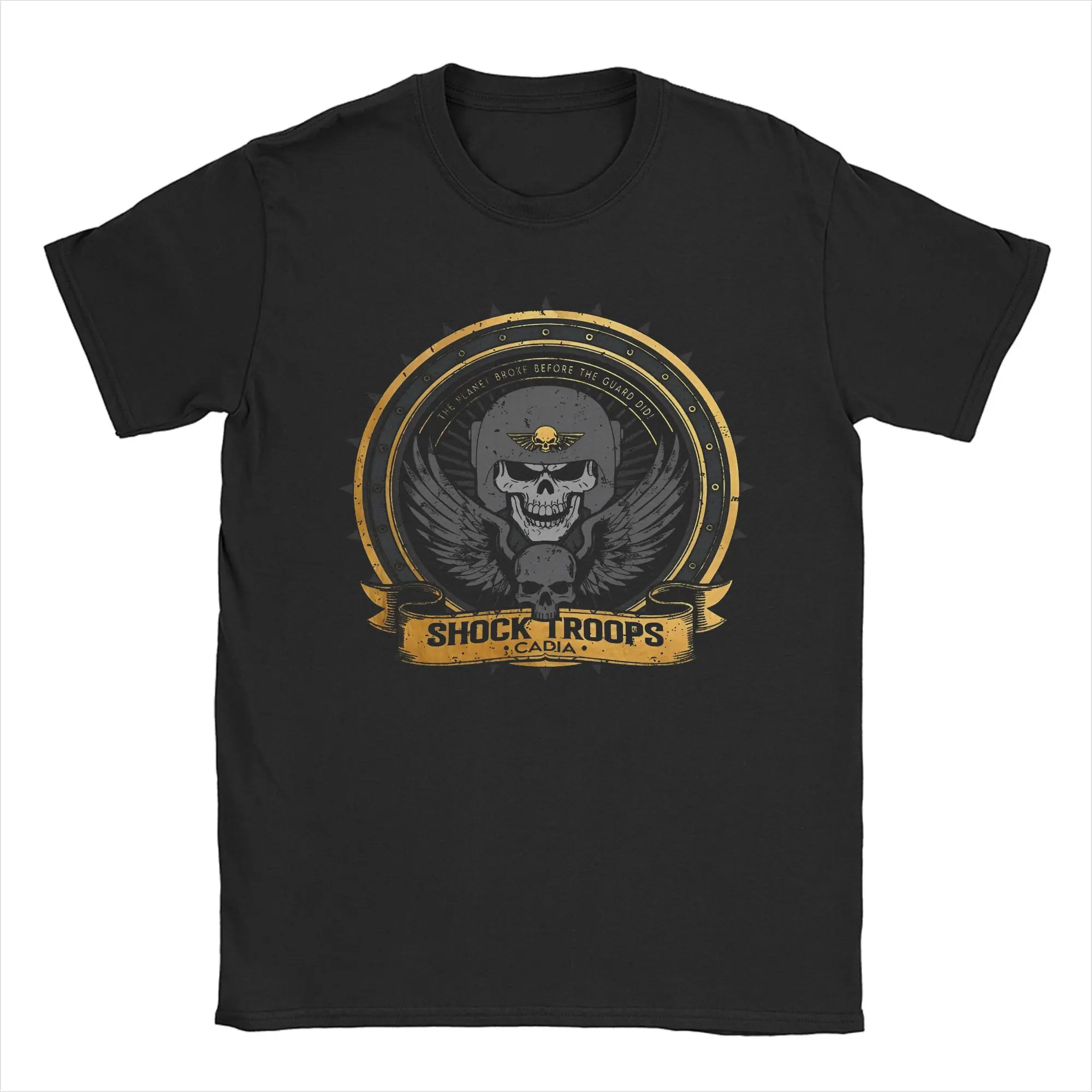 Men Women Warhammers  40k CADIA BLACK & GOLD T Shirt  Cotton Clothes Awesome Short Sleeve O Neck Tees Original T-Shirts