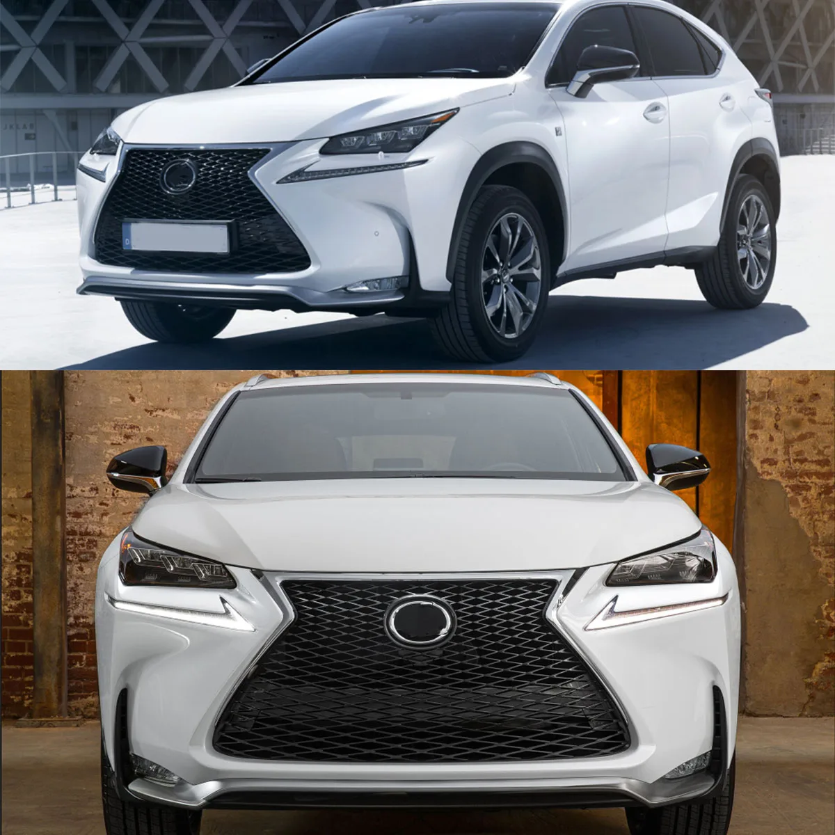 F Sport Style Front Bumper Grille Fit For Lexus NX200t NX300h 2015-2017 Chrome With Black Grills Front Hood Mesh Radiator Grill view 3