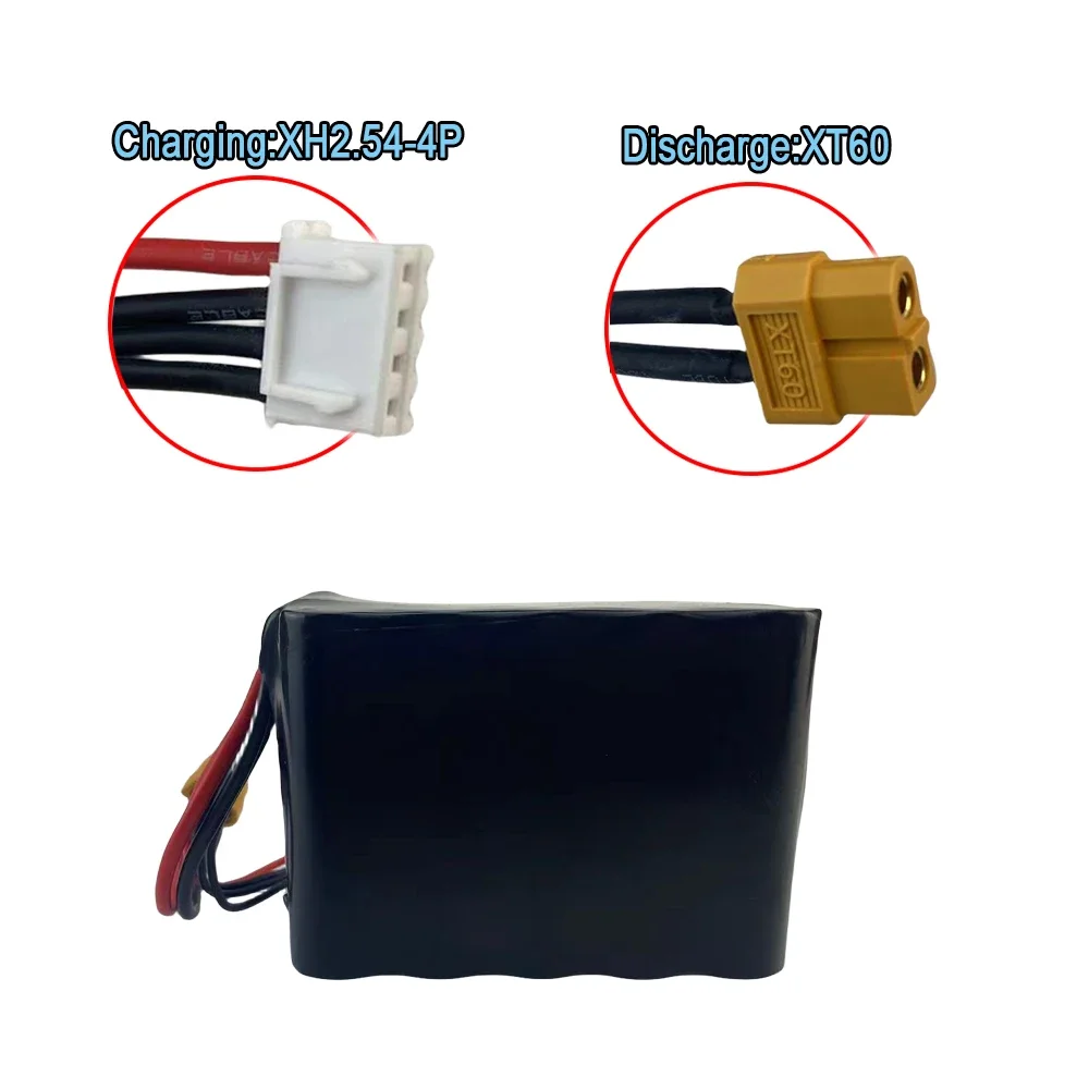 With Connector XH2.54+XT60，3S5P 12V 17.5Ah High Capacity UAV Rechargeable Li-ion Battery for Various RC Airplane Drone Quadrotor