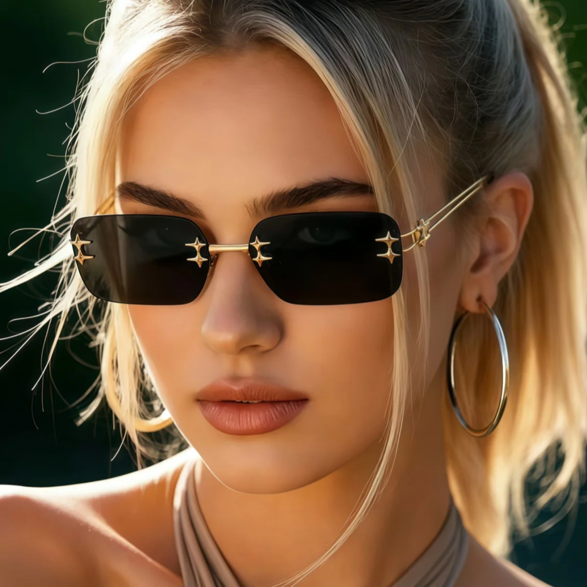 Europäische und amerikanische Retro-Sonnenbrille im Y2K-Stil, modische Unisex-Sonnenbrille für den Sommer, Sonnenschutz, UV-Schutz, leicht.