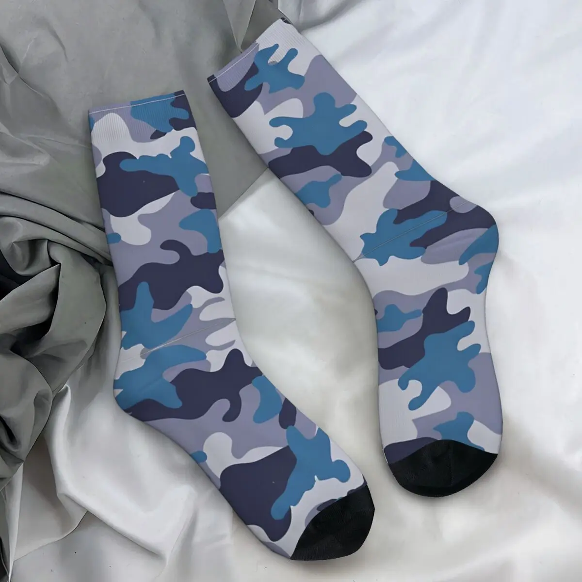 Navy NWU Camo Stockings Men Socks Soft Gothic Socks Autumn Running Sports Anti Sweat Pattern Socks Birthday Present