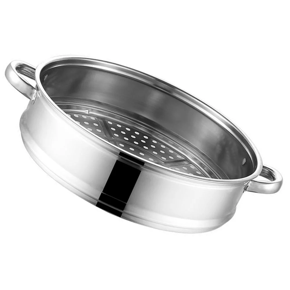 Cooking Steamer Rack Stainless Steel Wok and Steaming Grid (32cm Round Bottom (with Ears)) Vegetable Insert Pressure Cooker