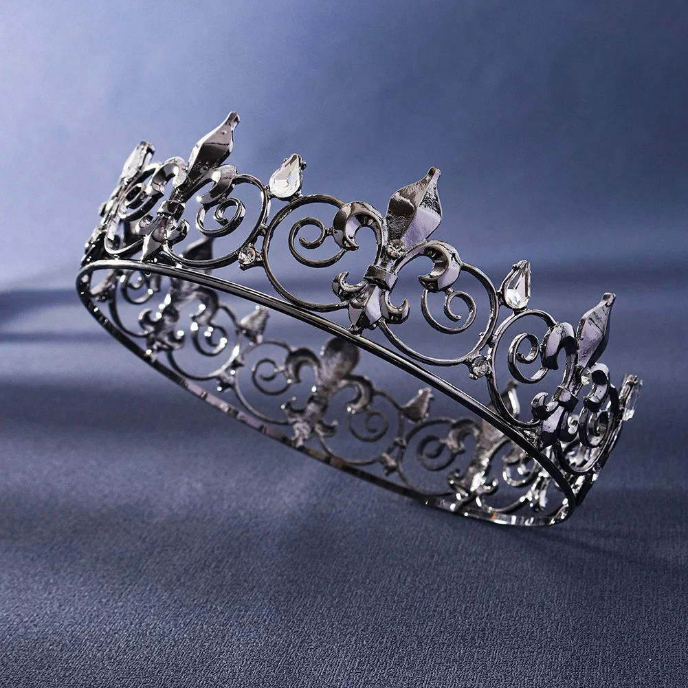 Vintage Baroque Royal Crown Queen Princess Tiara Bridal Wedding Headpieces Jewelry Halloween Hair Bands Gifts for Friends image 4