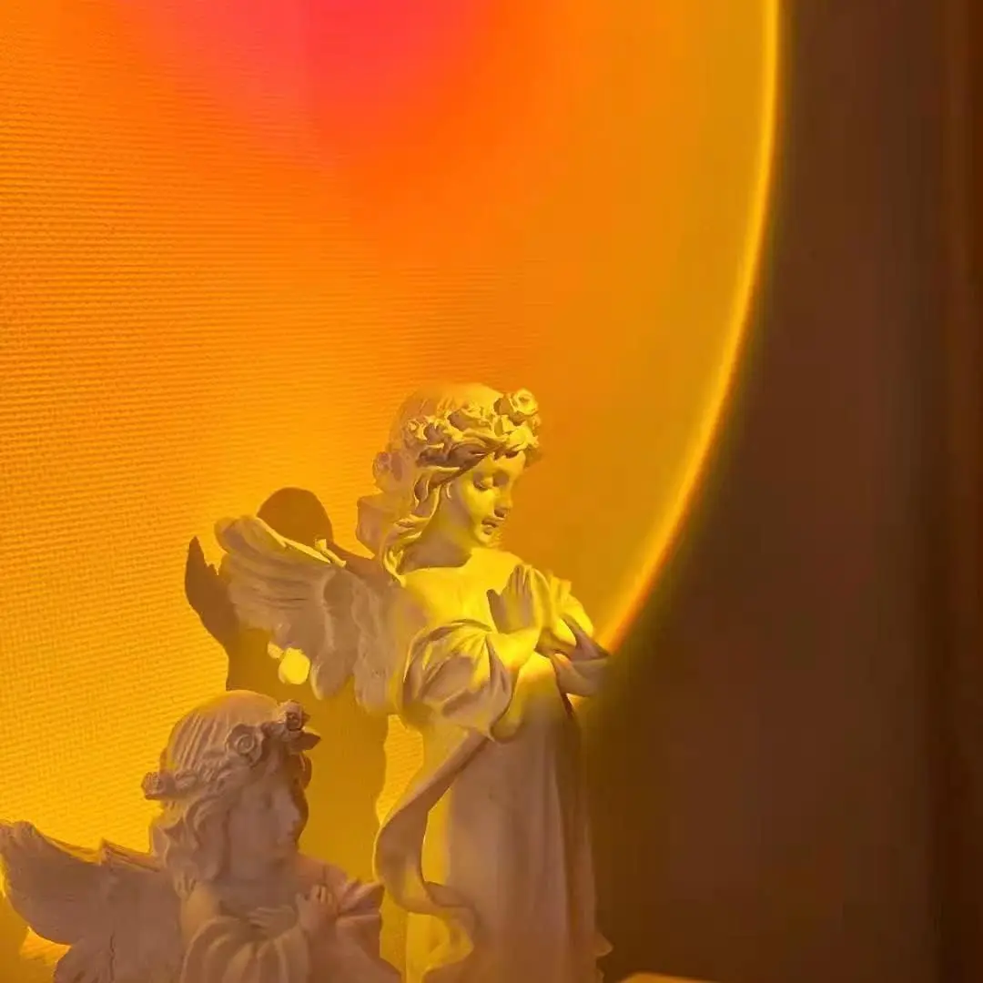 مصباح غروب الشمس، مصباح لامباسكيسات سولينزا، مصباح ضوء غروب الشمس، مصباح غروب الشمس USB، ضوء LED أجواء ليلي مزخرف لغرفة المعيشة