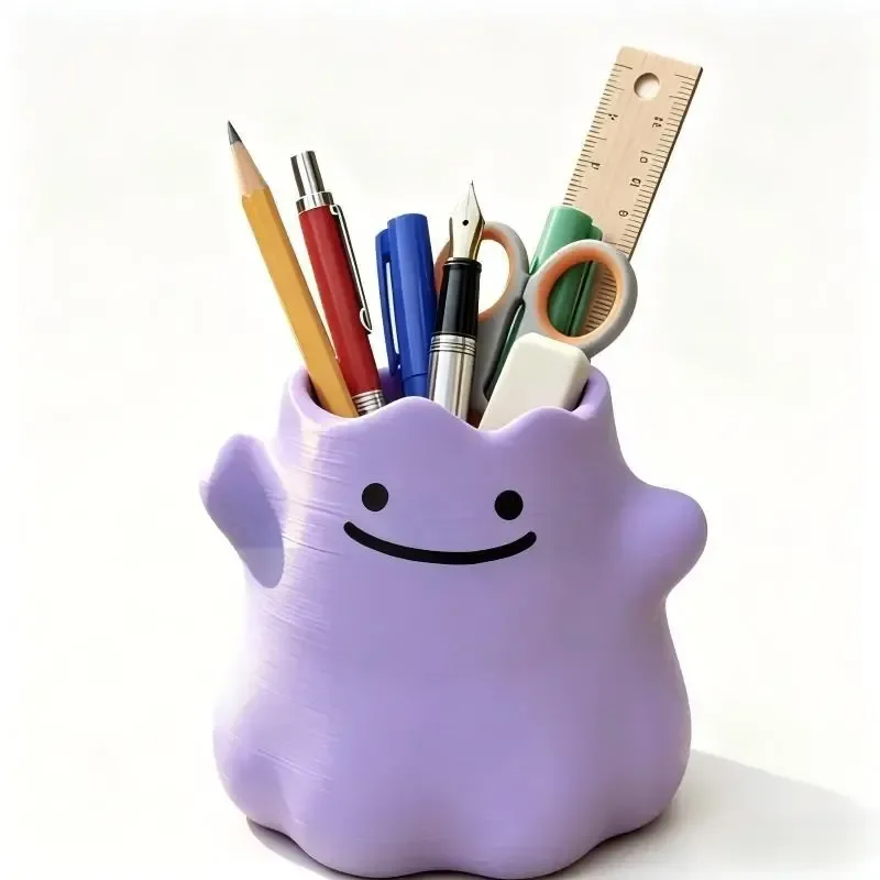 Pokemon Ditto Pen Holder Purple Cute Creative Desktop Stationery Storage Organizer For Office Home Desk Decor Container view 6