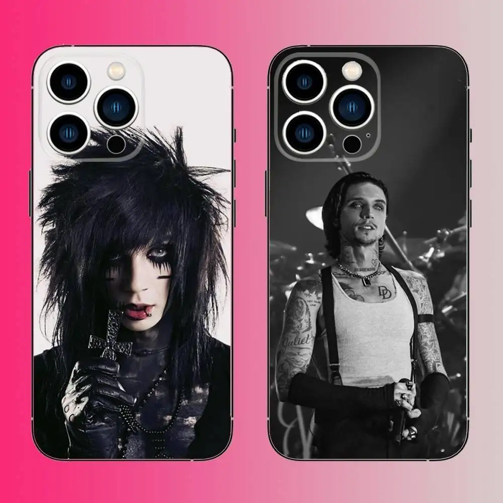 

Singer Andy Biersack Phone Case For iPhone 16,15,14,13,12,11,Pro,Max,Plus,Mini,X,XS,XR,8,7,6,S,SE Soft Black Case