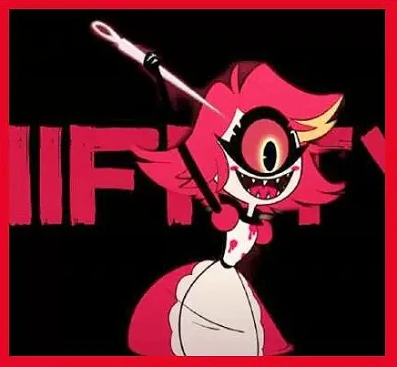 Hazbin Hotel Lute Cosplay Anime Stabbing with Hands Blinder One-eyed Mask Short Sword Model Weaponry Accessories Convention Fans