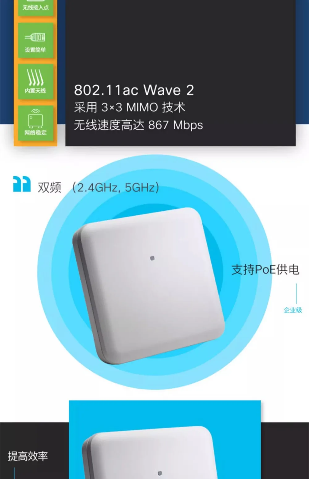 AIR-AP1815I/W/1832I/1852I/2802I/3802I/E-H-K9/K9C Wireless AP