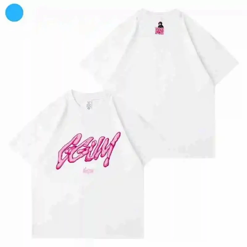 2024 Kpop الكورية الاتجاه نجوم نفس النمط تي شيرت المشجعين النساء الرجال الصيف المتضخم القطن تي شيرت #4