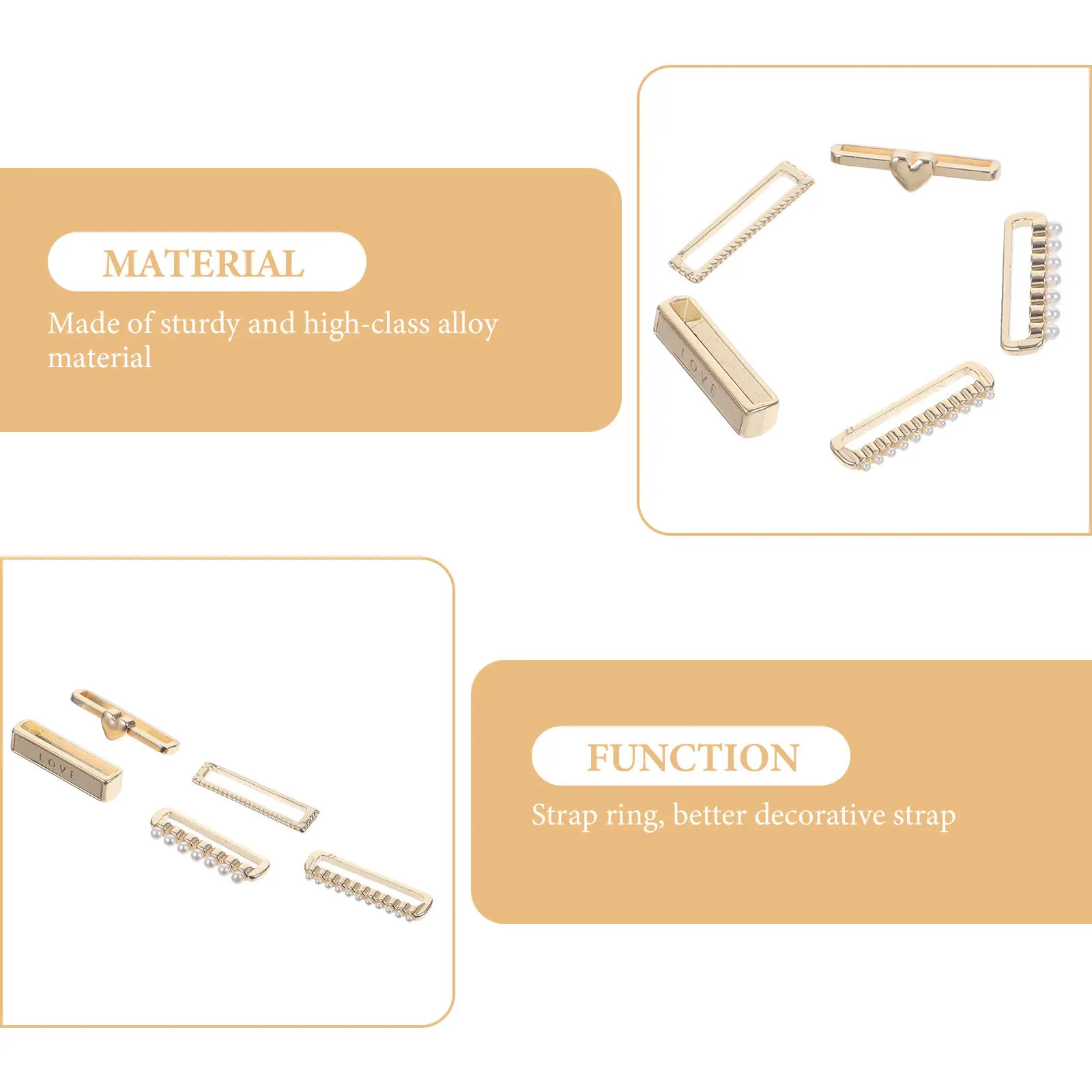 5 قطع من حلقات حزام الساعة الذكية، تصميم فريد من نوعه، تصميم دقيق، حزام ساعة يد يدوم طويلاً، ديكور ساحر #2