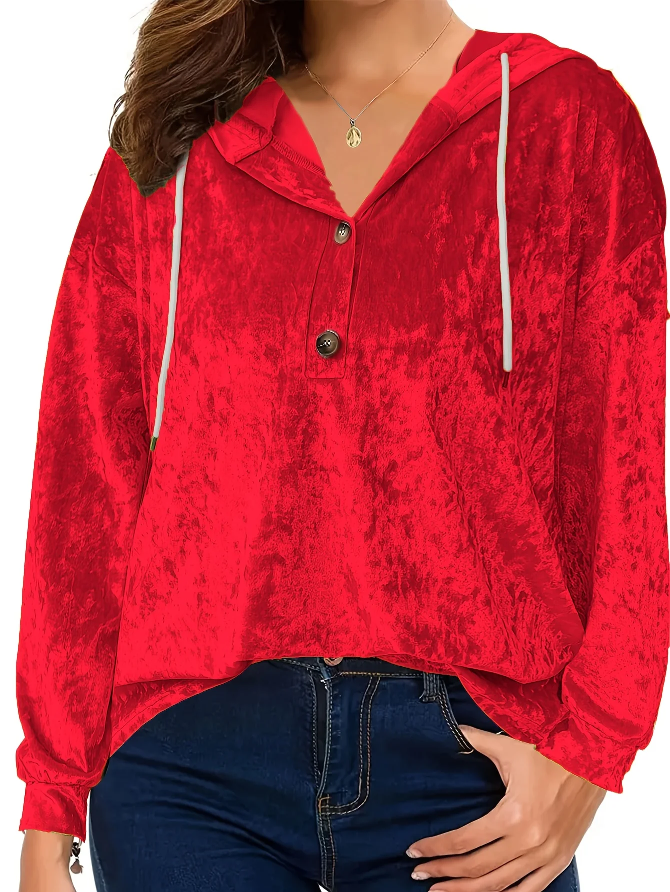 

Women's hooded long sleeved sweatshirt