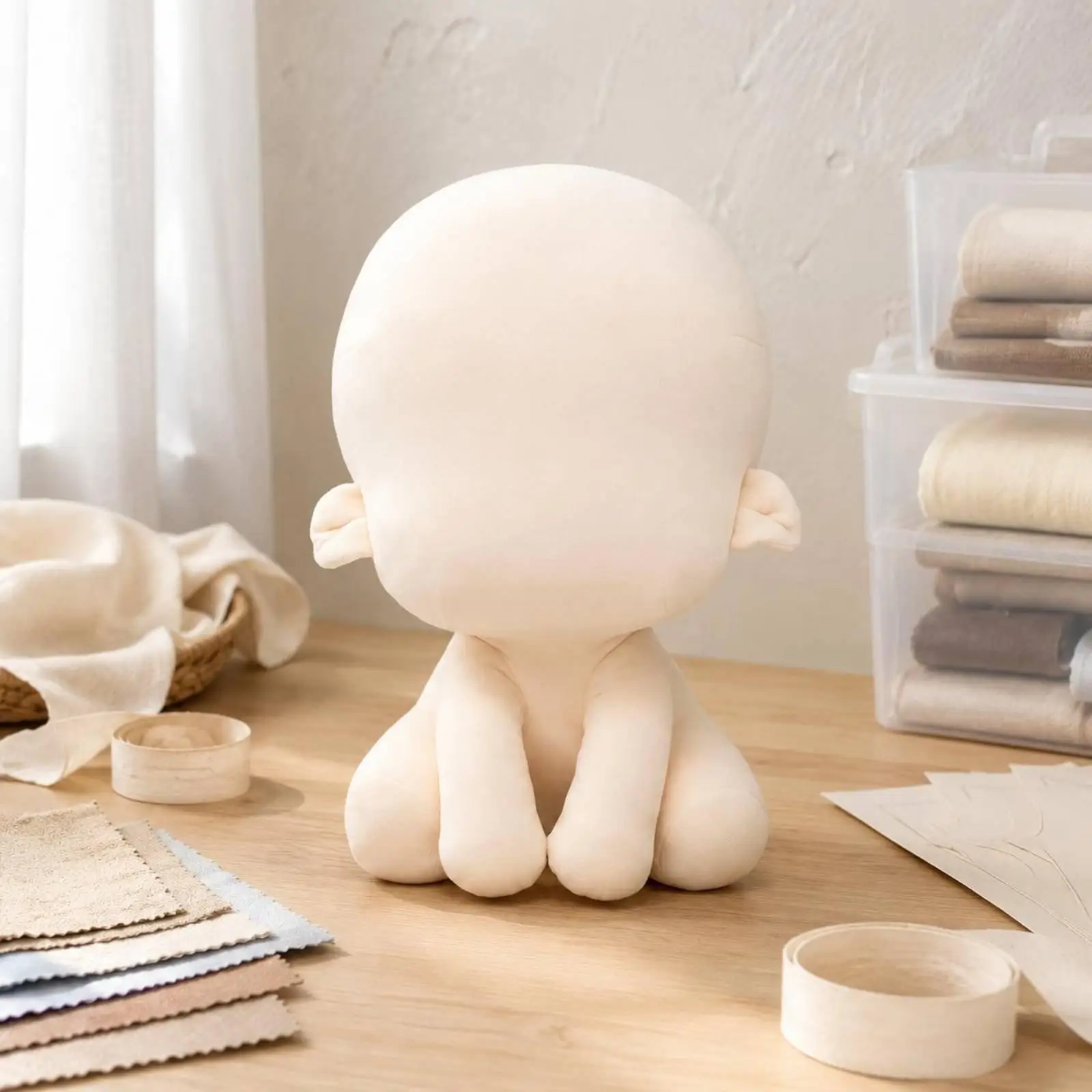 Blank DIY Plush Doll Body Soft Stuffed Craft Figure for Play House Accessories and Children’s Toys view 4