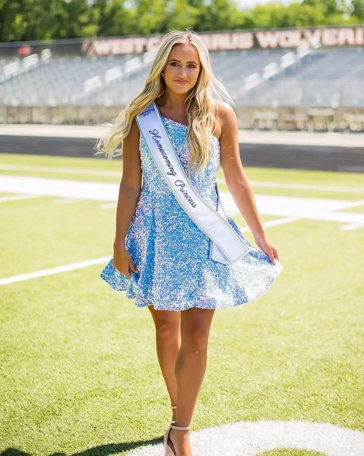 Vestido de baile de lantejoulas de um ombro para adolescentes brilhante curto baile de formatura vestido formal com bolsos vestido de formatura 2026