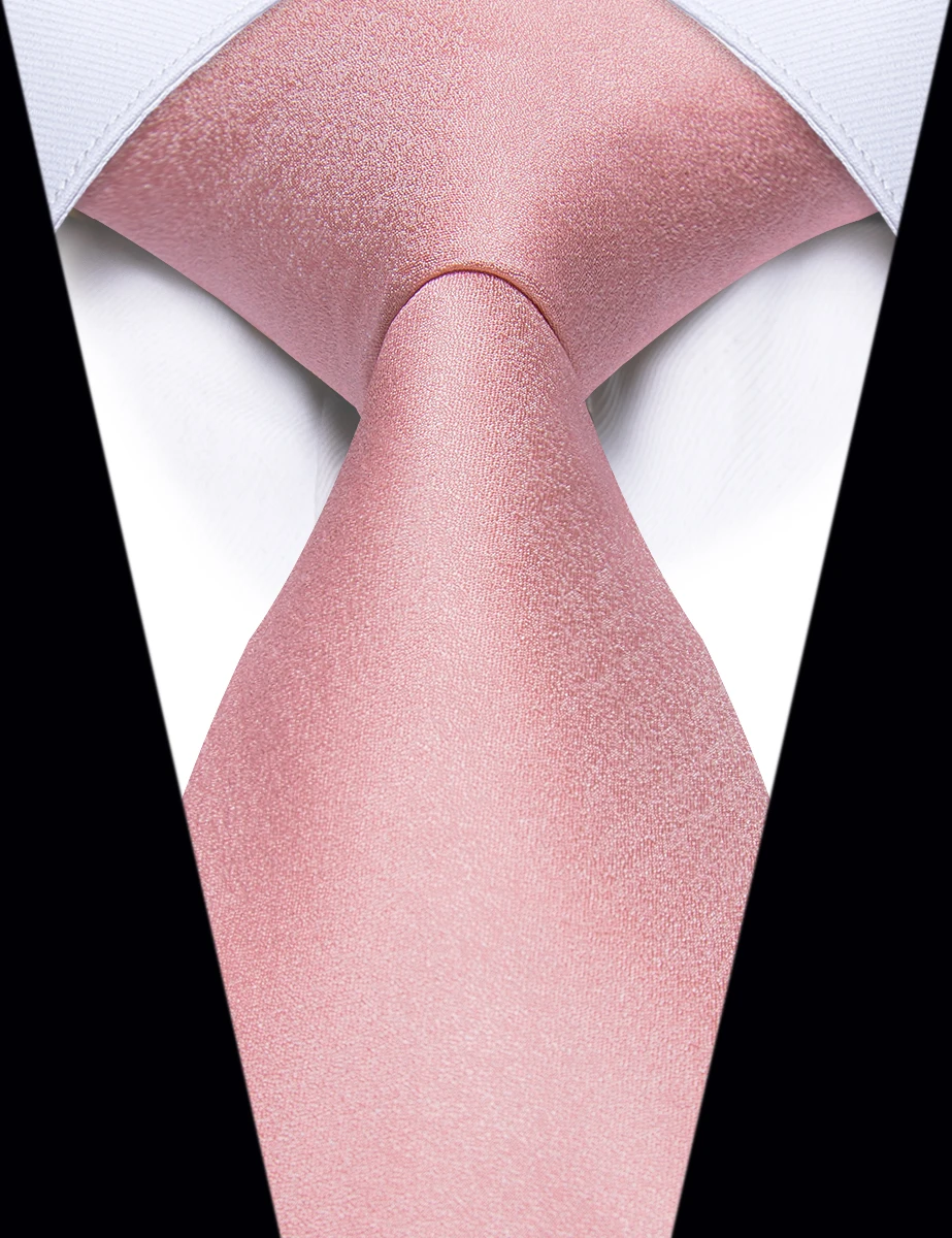 

8.5 cm Solid Pink Luxury Silk Men's Necktie Fashion Wedding Business Party Shirt Accessory Causal Tie for Man gravatas para home