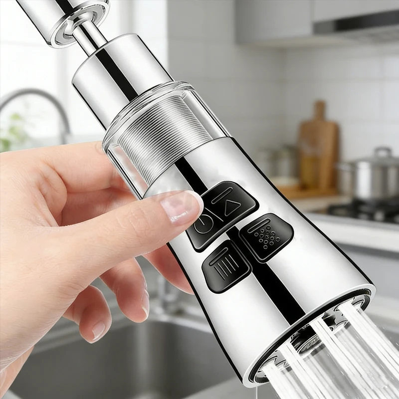 Universal 360° Rotate Kitchen Faucet Extender With Filter Function Aerator Splash Filter Washbasin Faucet Bubbler Nozzle Aerator