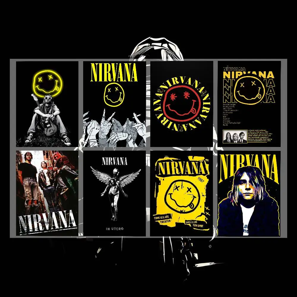 A-N-Nirvana-Rock-Band Stickers Moto Sticker Auto Body Bumper Windows Motorcycle Laptop Walls Vinyl Decal Car Tuning Accessories